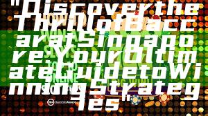 "Discover the Thrill of Baccarat Singapore: Your Ultimate Guide to Winning Strategies"